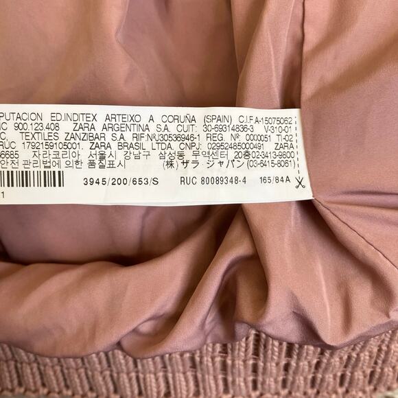 Zara TRF Sz S Faux Shearling Bomber Jacket in Mauve Fuzzy Zip-up Boho Warm - Picture 13 of 16